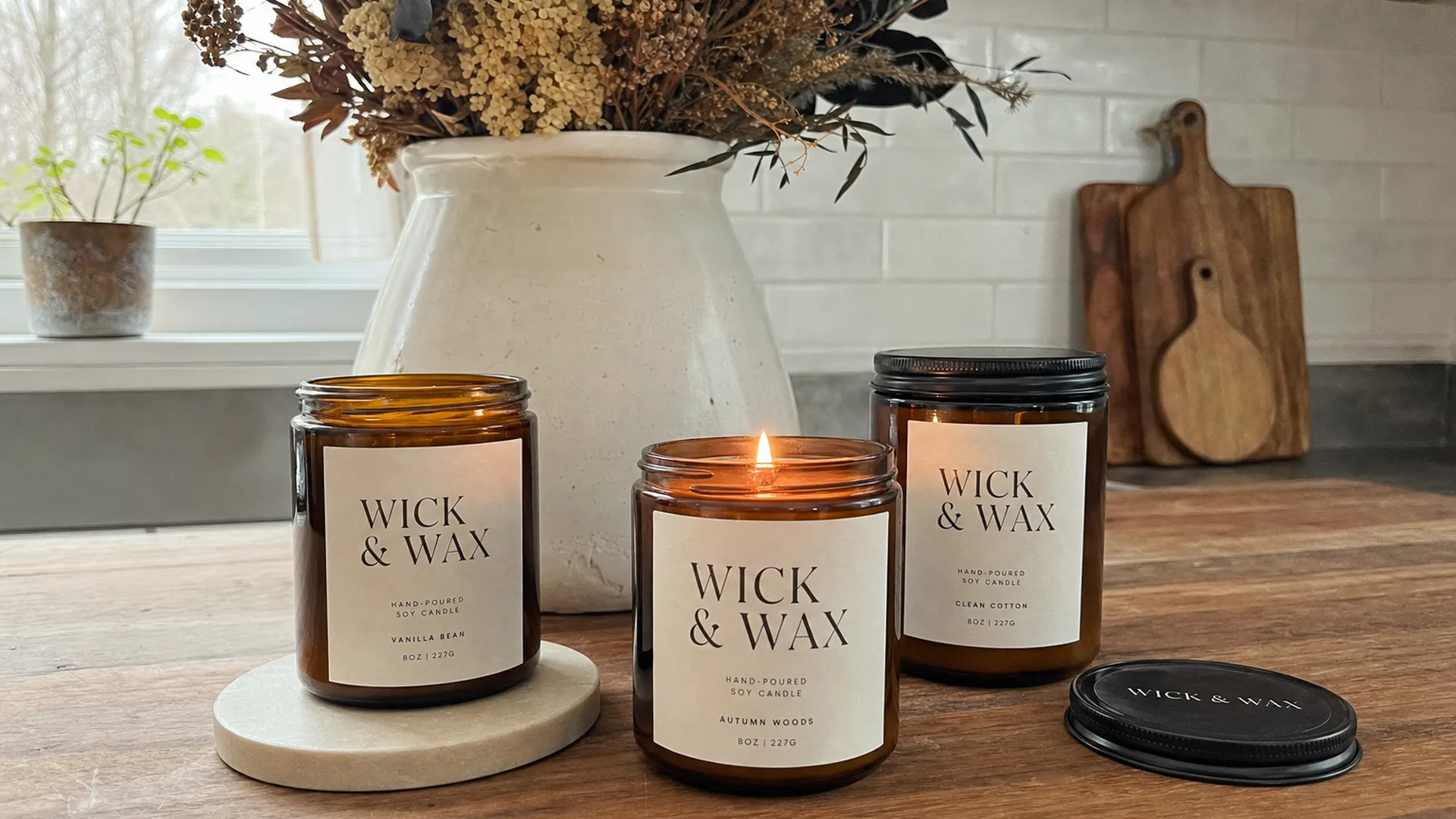 Candles on a table
